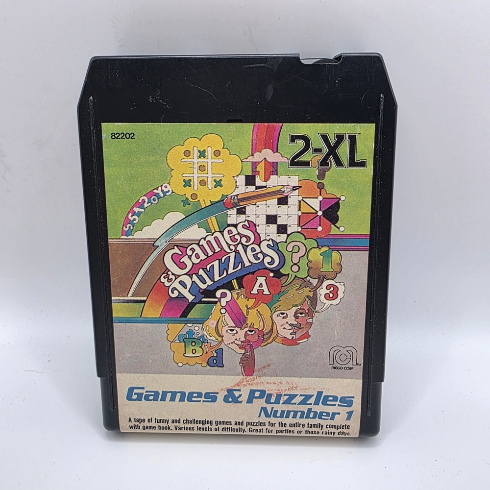 1978 Mego 2-XL‎ Games & Puzzles Number 1 8-Track Cartridge Vintage Untested